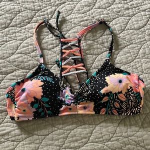 Floral bikini top